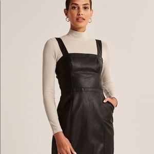 Faux leather dress